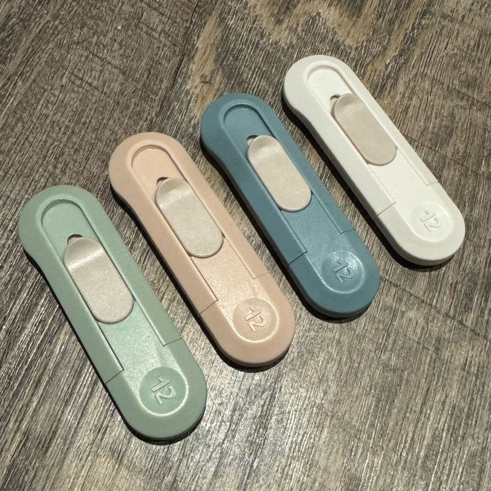 Set of 4 Retractable Box Cutter Openers- Sold Set, 1 of Each Color in Photo